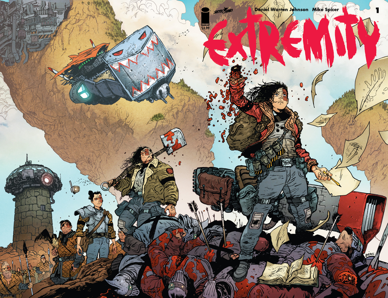 Image: Image Comics/Skybound Entertainment; Extremity #1 cover by Daniel Warren Johnson and Mike Spicer
